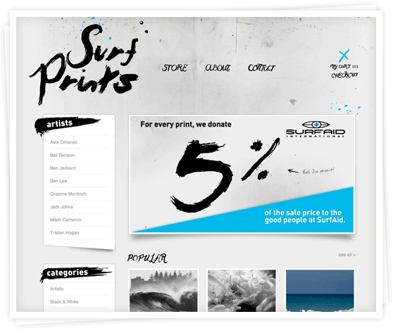 Surf Prints Photography Online Store